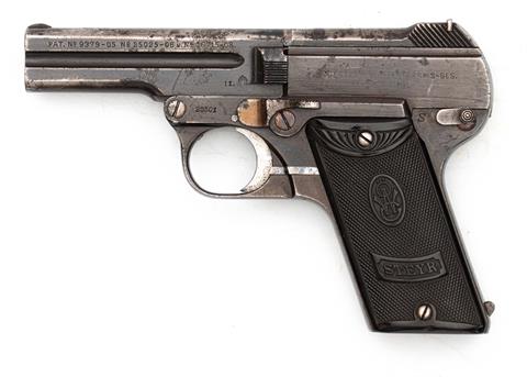 Pistole Steyr-Pieper Kipplauf Modell 1909 Kal. 7,65 Browning #25501 § B +ACC