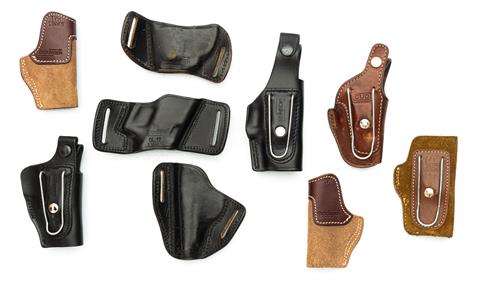 leather holster several manufacturer set of 9 pieces