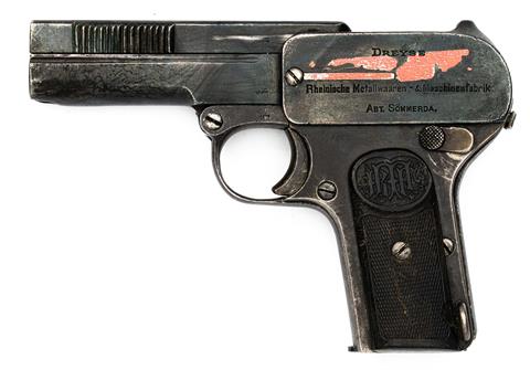 pistol Dreyse model 1907 incapacitated cal. 7,65 Browning #186020 § B (S164181)