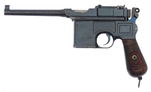 Pistole Mauser C96/16 "Die rote Neun" Kal. 9 mm Luger #115775 § B +ACC