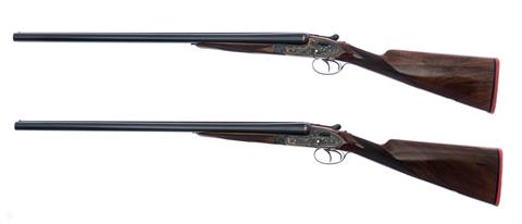 A pair of sidelock-s/s shotguns AyA - Eibar Mod. No.2  cal. 12/70 #376732, #376733  §  C