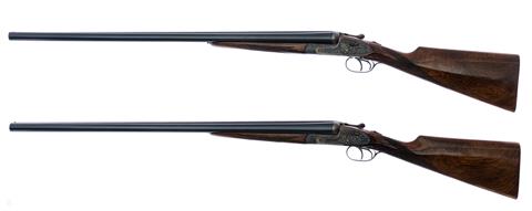 A pair of sidelock-s/s shotguns AyA - Eibar Mod. No.1  cal. 12/70 #96134, #96135,   §  C  ACC
