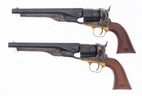 Paar Perkussionsrevolver Colt 1860 Army "United States Cavalry Commemorative" Kal. 44 #US0458 & #0458US § B Modell vor 1871 +ACC