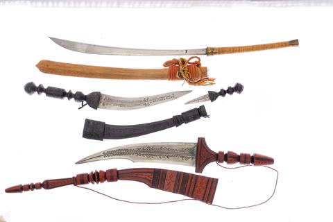 Collection of swords from the Far East, 3 pieces