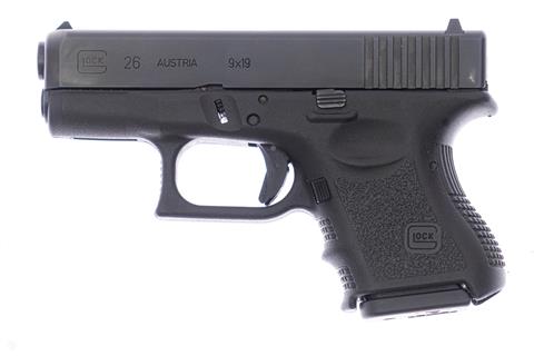 Pistol Glock 26  Cal. 9 mm Luger #LYU129 § B + ACC