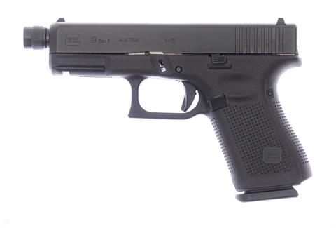 Pistol Glock 19 gen5 with threaded barrel Cal. 9 mm Luger #BMDW744 § B + ACC ***